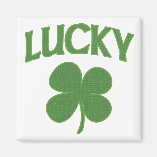 Aimant Lucky Shamrock irlandais (Devant)