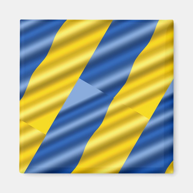 Aimant L'Ukraine bleue et jaune inspire la paix ni la gue (Devant)