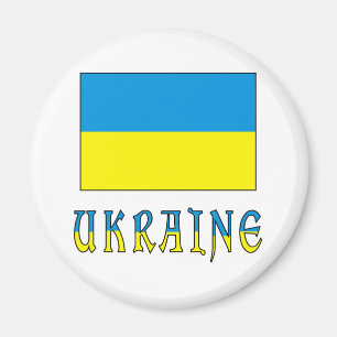 Aimant L'Ukraine et le drapeau ukrainien