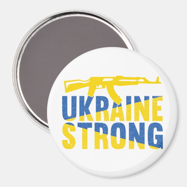 Aimant L'Ukraine : un soutien fort pour l'Ukraine (Recto/Verso)