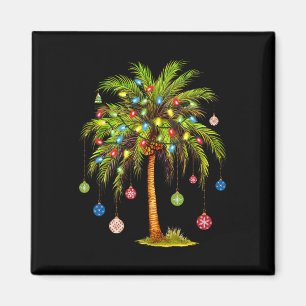 Aimant Lumière de palmier de Noël Hawaïen Tropical Xmas 1