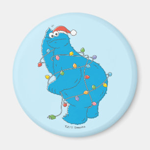 Aimant Lumières de Noël de Cookie Monster vintage