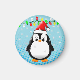 Aimant Lumières de Noël de Pingouin en Carton mignon