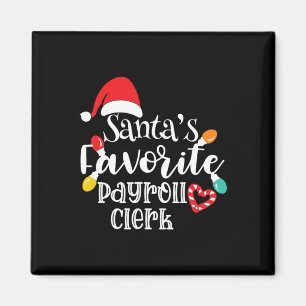 Aimant Lumières de Noël du commis de paie préféré du Père