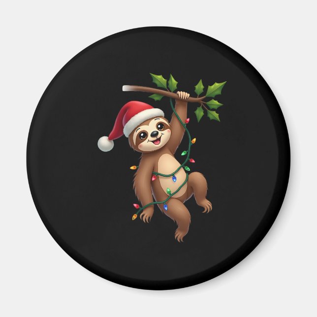 Aimant Lumières de Noël Fantaisie portant Casquette de No (Devant)