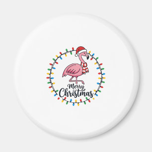 Aimant Lumières de Noël Flamant Rose Fêtes