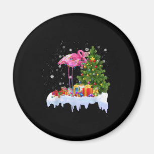 Aimant Lumières des arbres de Noël Flamant rose