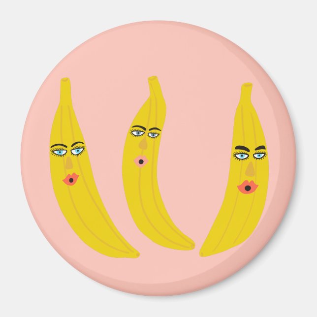 Aimant lunaire banane trio (Devant)