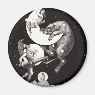 Aimant Lune céleste ciel Univers Dieu Nuit Illustration