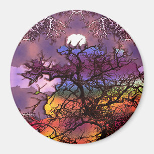 Aimant Lune dans les arbres.......