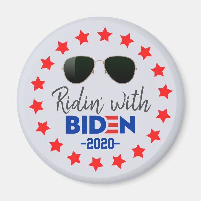 Aimant Lunettes de soleil Ridin' Avec Joe Biden Président (Devant)