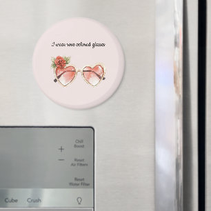 Aimant Lunettes de soleil rose pâle