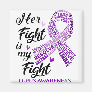 Aimant Lupus Awareness Her Fight is my Fight