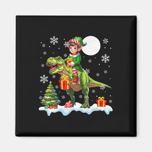 Aimant Lutin chevauchant le sapin de Noël T-rex Lumières 