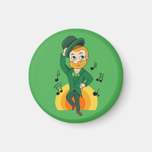 Aimant Lutins dansants, dessin animé de la Saint-Patrick