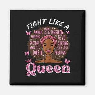 Aimant Lutte contre le cancer du sein comme Queen Afro Su