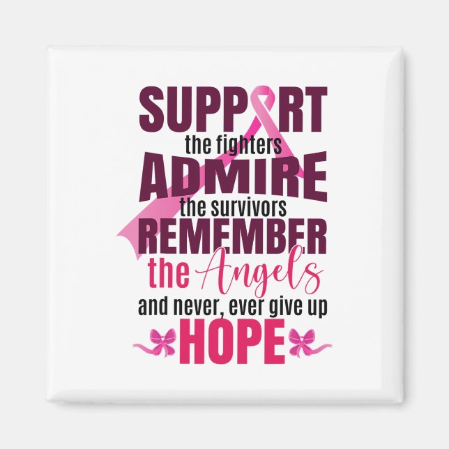 Aimant Lutte contre le cancer du sein Sensibilisation au  (Devant)