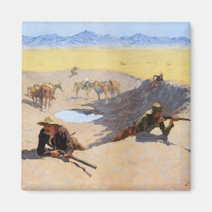 Aimant Luttez pour le ~ Frederic Remington de trou d'eau