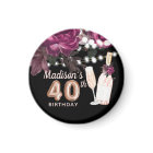 Luxe Personnalisé 40e Anniversaire Vin Rose
