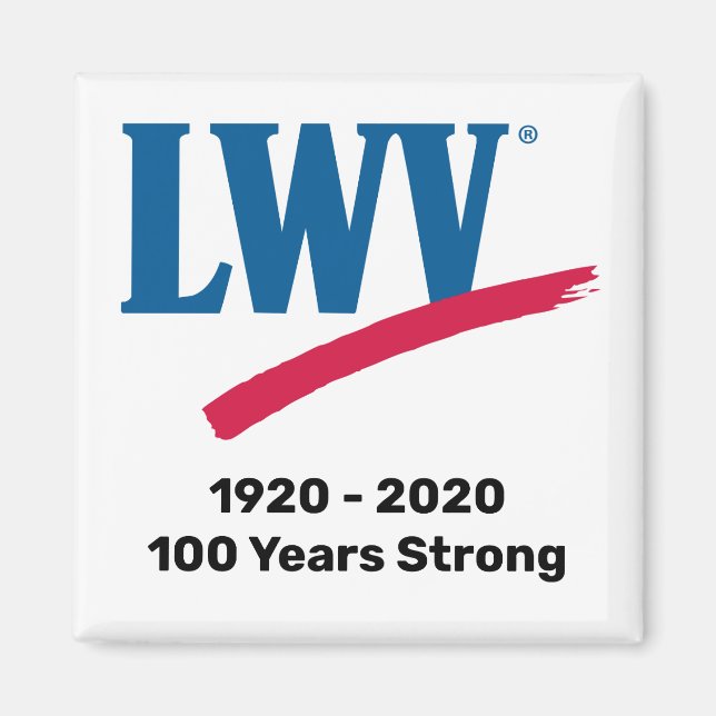 Aimant LWV 100 ans de Carré puissant (Devant)