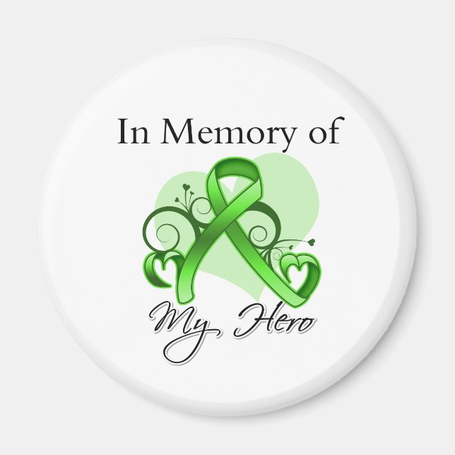 Aimant Lymphome non-Hodgkins en mémoire de mon héros (Devant)