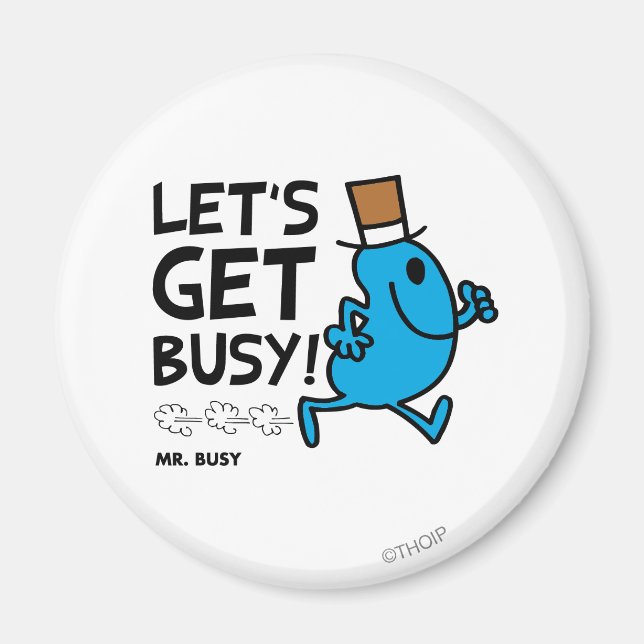 Aimant M. Busy | Occupons-nous le texte noir (Devant)