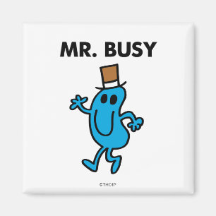 Aimant M. Busy Waving Bonjour