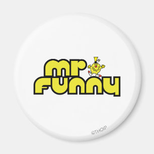 Aimant M. Funny   Lettres jaunes