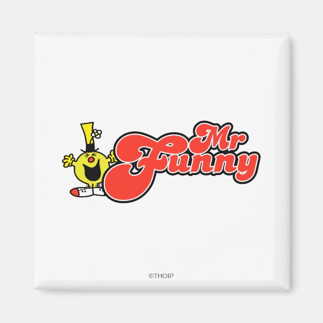 Aimant M. Funny | Lettres rouges (Devant)