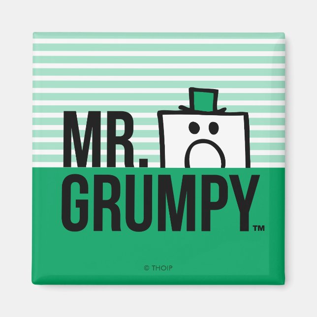 Aimant M. Grumpy | Tête de regard sur le nom (Devant)