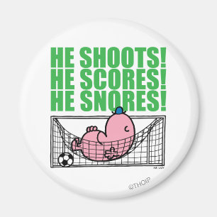 Aimant M. Lazy Napping Dans Un But De Football