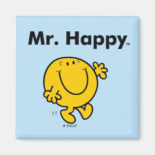 Aimant M. Men   M. Happy Est Toujours Heureux