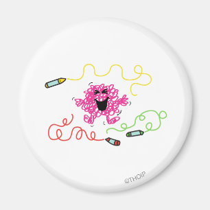 Aimant M. Messy Joue Avec Des Crayons