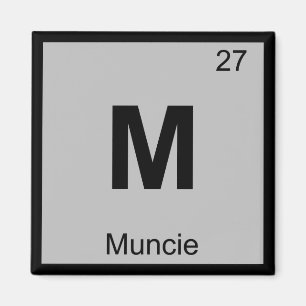 Aimant M - Muncie Indiana Chimie Symbole de table périod