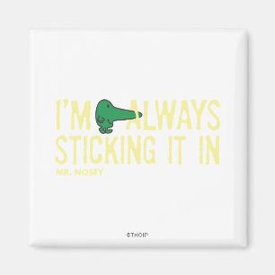 Aimant M. Nosey Nosing Autour   Lettres jaunes