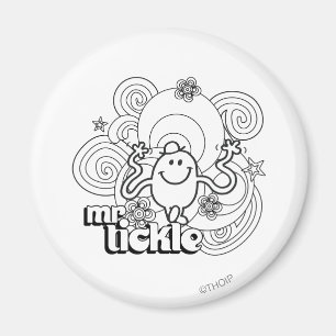 Aimant M. Tickle Black & White Swirls & Stars