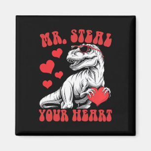 Aimant M. volez votre cœur T-rex dinosaure Saint-Valentin