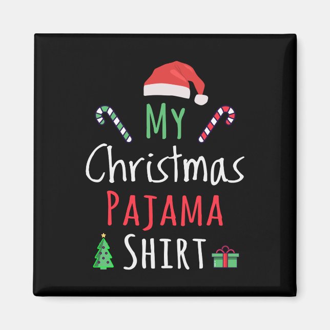Aimant Ma chemise de pyjama de Noël (Devant)