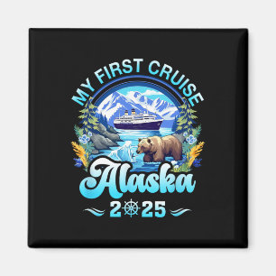 Aimant Ma première croisière Alaska 2025 Famille Amie Cro