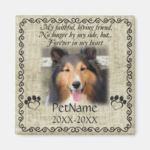 Aimant Ma toile de jute de coutume de sympathie d'animal