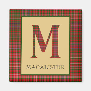 Aimant MacAlister Tartan Monogramme M 