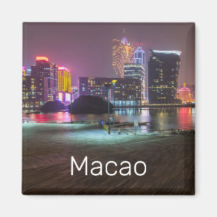 Aimant Macao Casino Skyline Panorama Chine Nuit