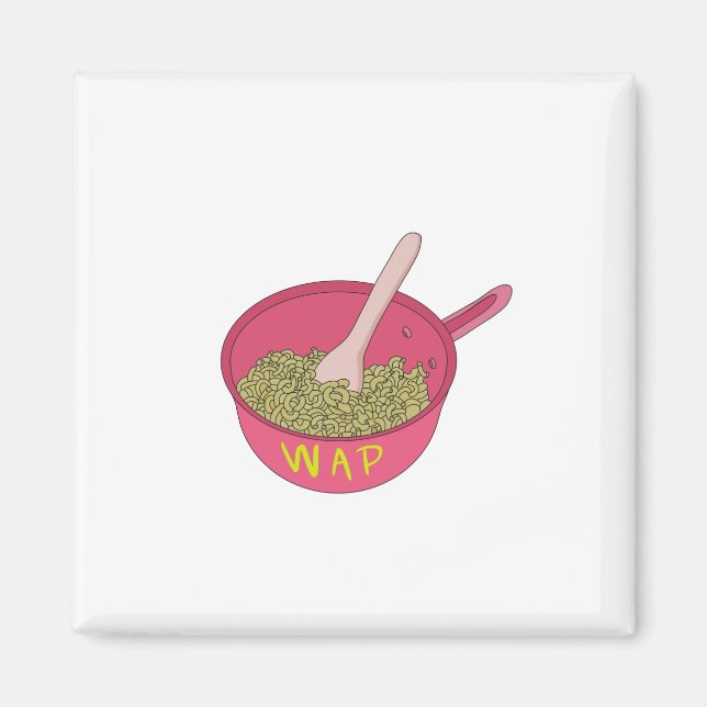 Aimant Macaroni WAP dans un pot (Devant)