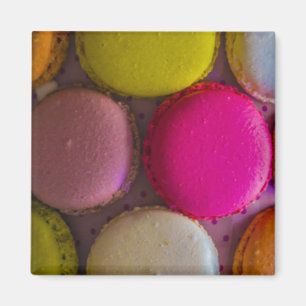 Aimant Macarons colorés Dessert Cuit Savoureux