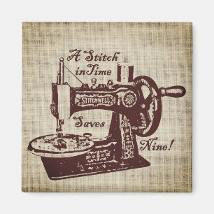 Aimant Machine à coudre Vintage rustique