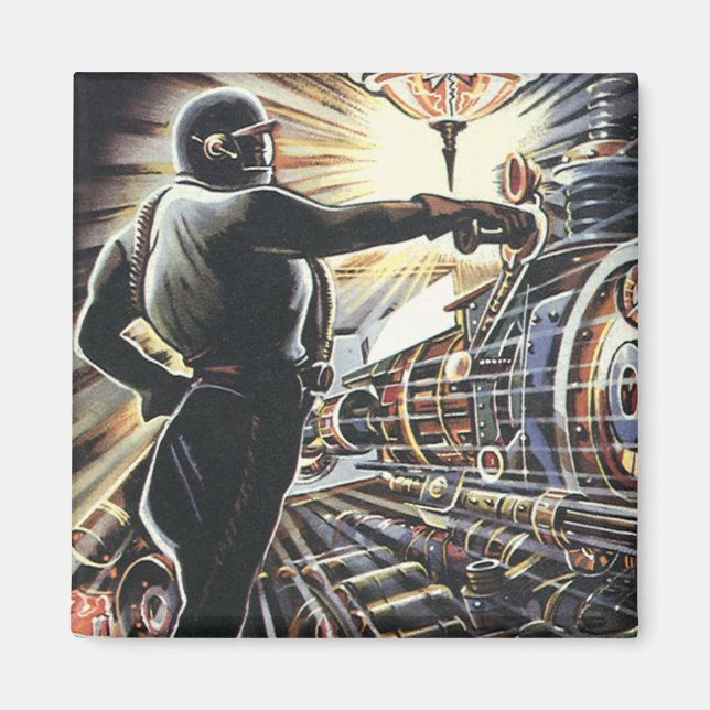 Aimant Machines futuristes Sci Fi de science-fiction vint (Devant)