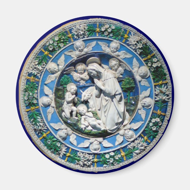AIMANT MADONNA AVEC ENFANT ET ANGELS (Devant)