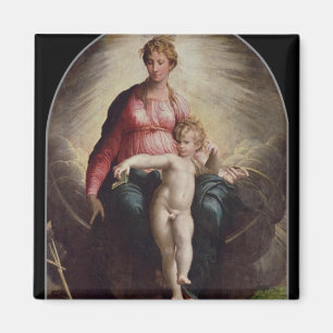 Aimant Madonna et Enfant avec Saint Jean et Saint Jérôme,