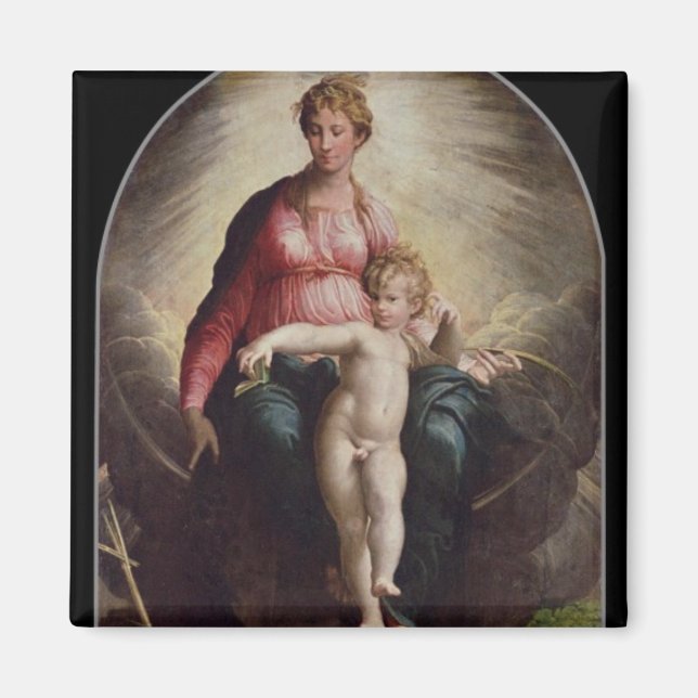 Aimant Madonna et Enfant avec Saint Jean et Saint Jérôme, (Devant)