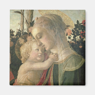 Aimant Madonna et enfant avec St John le baptiste, detai